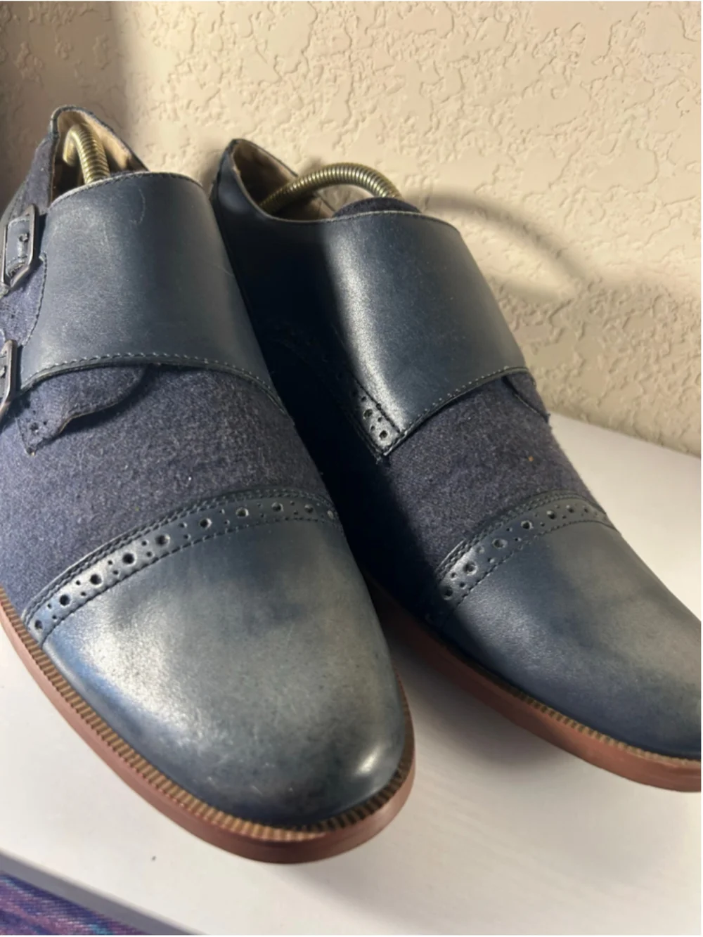 Men's Original Penguin Monk Strap Shoes, Blue